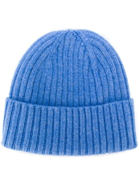 Кашмирена шапка Dell'oglio синьо