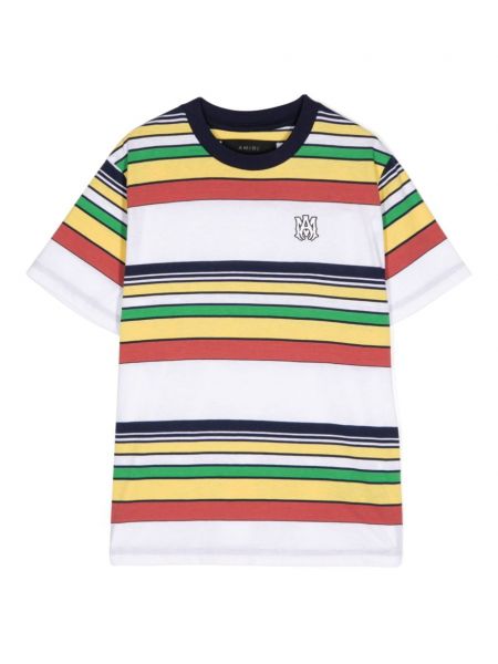 Stribet t-shirt for piger Amiri Kids hvid