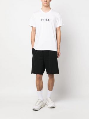 T-shirt en coton en coton à imprimé Polo Ralph Lauren blanc
