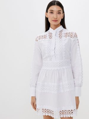 Платье-рубашка Moki белое