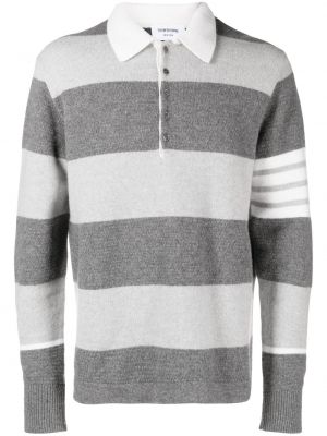 Žakárový pulovr Thom Browne šedý