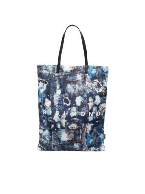 Shopper handtasche mit print mit taschen John Richmond blau
