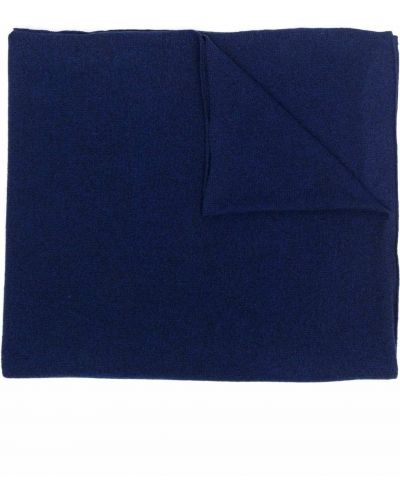 Bufanda de cachemir de punto con estampado de cachemira Fedeli azul