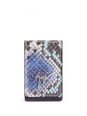 Niebieski portfel skórzany Giuseppe Zanotti