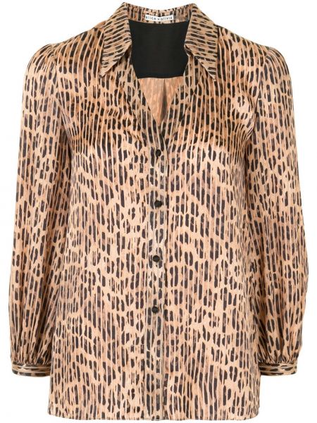 Blusa con estampado leopardo Alice+olivia marrón