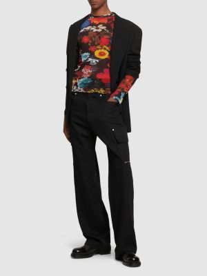 Kvetinová košeľa s potlačou s dlhými rukávmi Moschino