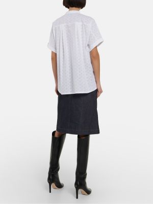 Памучна блуза бродирана A.p.c. бяло