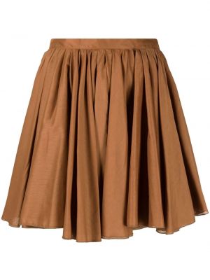Jupe taille haute plissé The Andamane marron