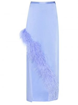 Długa spódnica w piórka asymetryczna Lapointe fioletowa