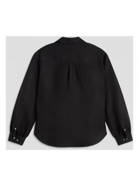Blusa de lino Karl Lagerfeld negro