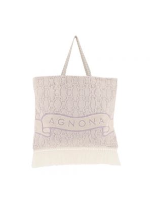 Shopper handtasche Agnona weiß