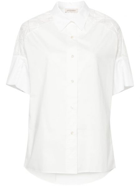 Przezroczysta koszula bawełniana Gentry Portofino biała