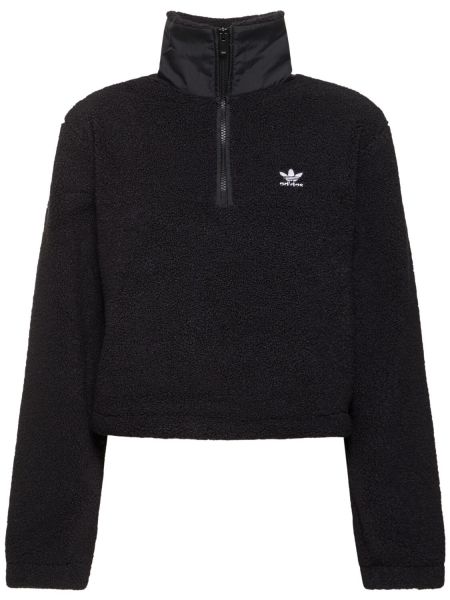 Zip fleecegenser Adidas Originals svart