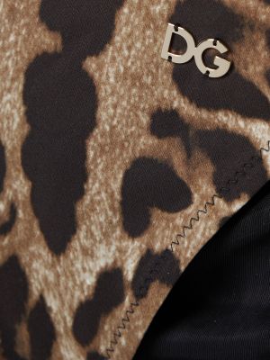 Леопардовые бикини с принтом Dolce & Gabbana коричневые