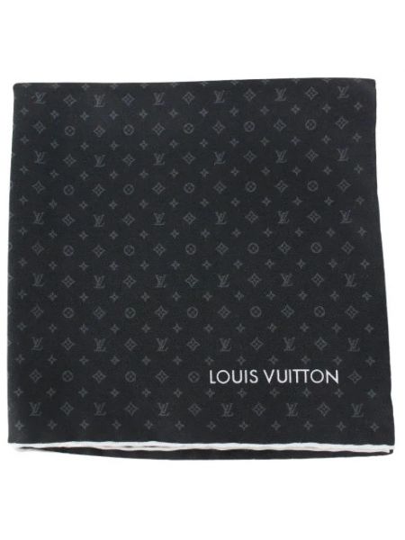 Echarpe en soie Louis Vuitton Vintage noir