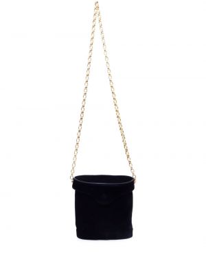 Žametna torbica za čez ramo iz rebrastega žameta Chanel Pre-owned