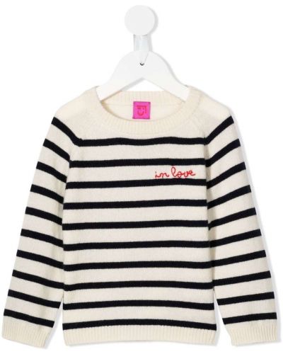 Tröja i kashmir för tjejer Cashmere In Love Kids vit