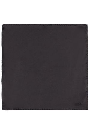 Hedvábný šál s kapsami Saint Laurent černý