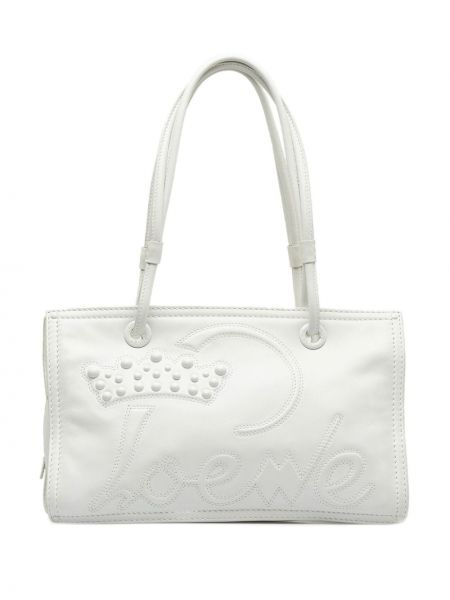 Δερμάτινη τσάντα shopper Loewe Pre-owned λευκό