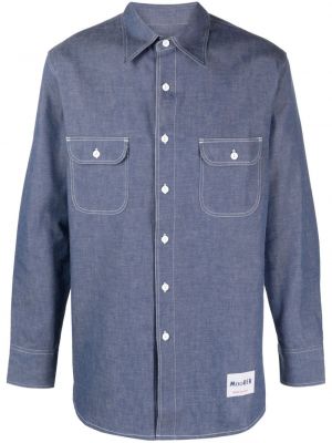 Camicia di cotone Moorer blu