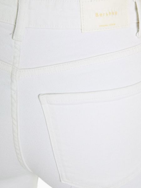 Jeans bootcut Bershka blanc
