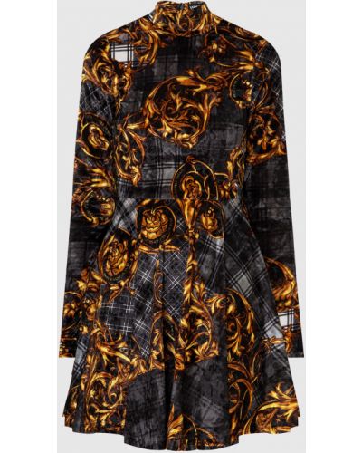 Джинсове плаття міні з принтом Versace Jeans Couture, сіре