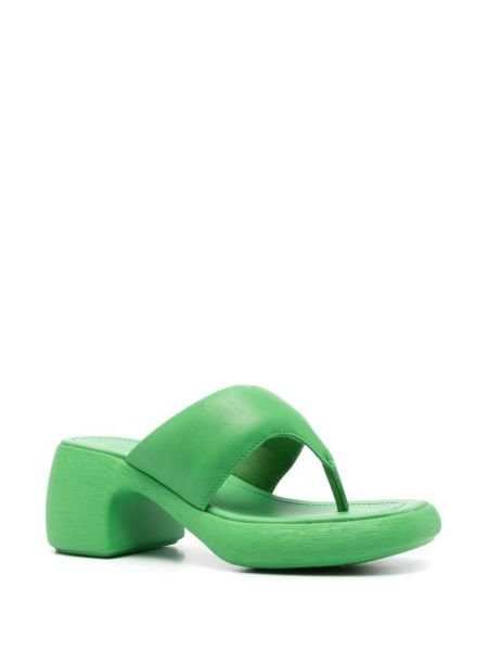 Dabīgās ādas sandales Camper zaļš