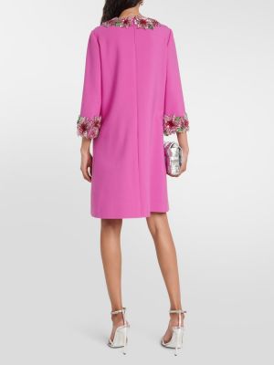 Krištáľové mini šaty Oscar De La Renta fialová