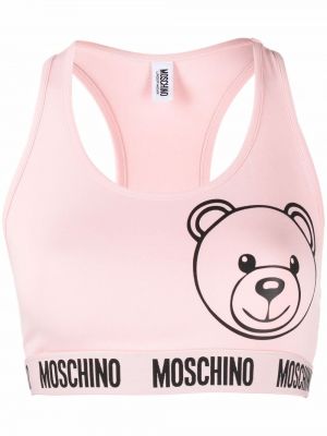 Trykt bralette Moschino rosa