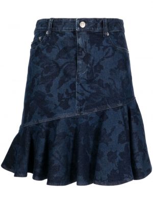 Asimetriškas džinsinis sijonas Erdem mėlyna