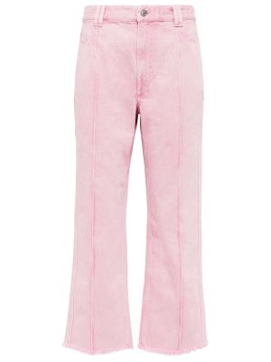 Jeansy z wysoką talią Marant Etoile różowe