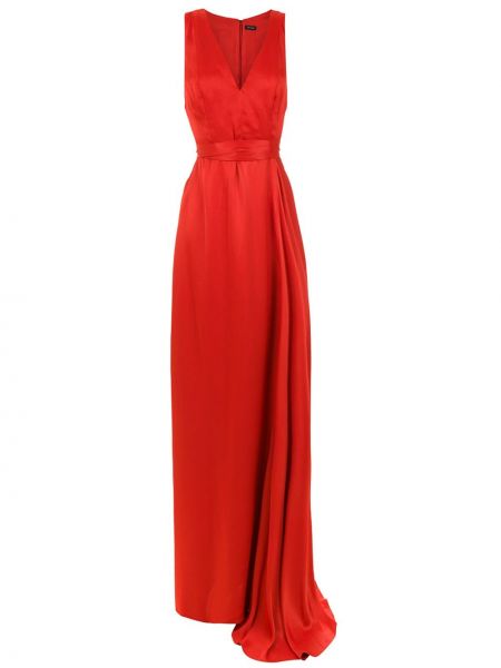Платье макси с V-образным вырезом длинное Tufi Duek, красное