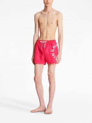 Shorts mit print Balmain pink