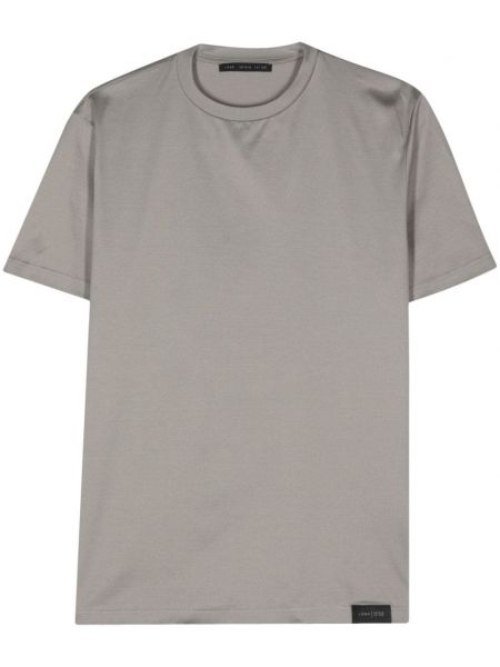 Bavlněné tričko jersey Low Brand šedé