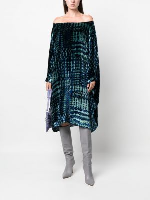 Šaty s potiskem s abstraktním vzorem Gianluca Capannolo modré