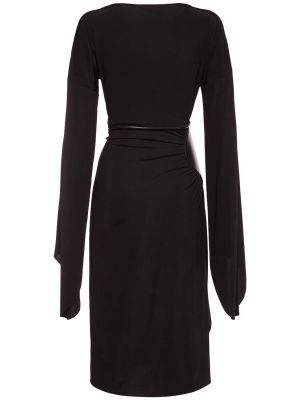 Sukienka midi z dżerseju Tom Ford czarna