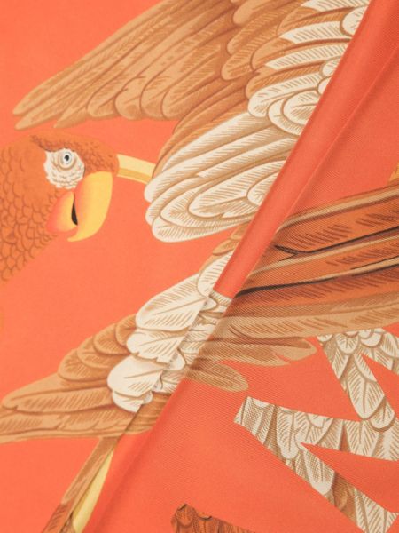 Schal mit print Ferragamo orange