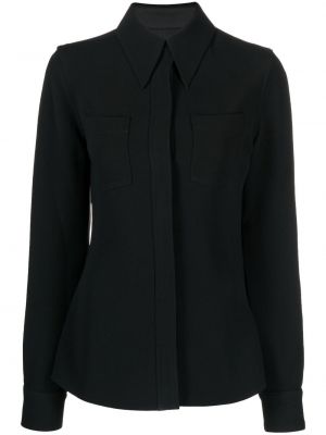 Прилепнала риза Victoria Beckham черно