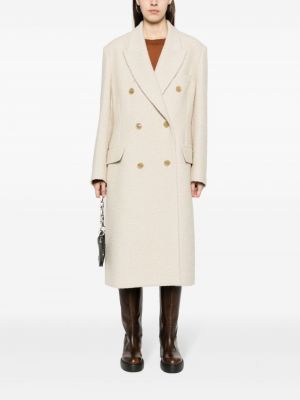 Vlněný kabát Acne Studios bílý