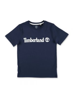 Koszulka bawełniana z dżerseju Timberland niebieska