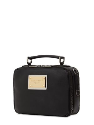 Kožená taška přes rameno z nylonu Dolce & Gabbana černá