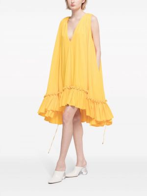 Koktejlové šaty bez rukávů Az Factory žluté