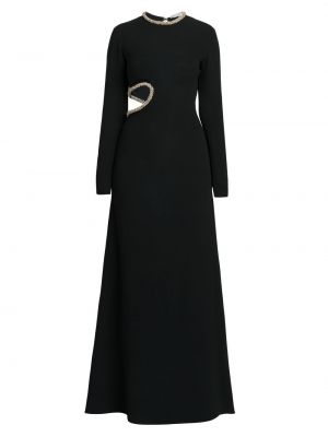 Украшенное платье с вырезом сбоку Stella McCartney черный