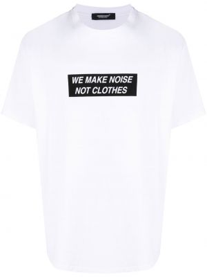T-shirt avec imprimé slogan en coton à imprimé Undercover blanc