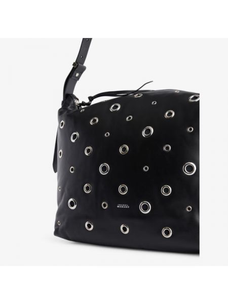 Кожаная сумка Isabel Marant черная