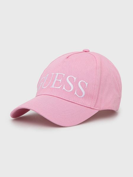 Čepice s aplikacemi Guess růžový