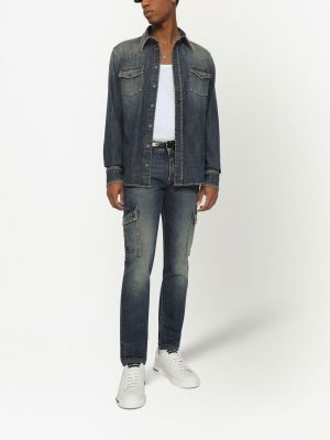 Jeans skinny avec poches Dolce & Gabbana bleu