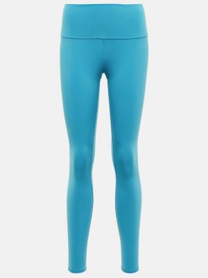 Spodnie sportowe z wysoką talią Alo Yoga niebieskie