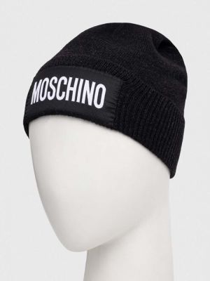 Кашемировая шапка Moschino черная