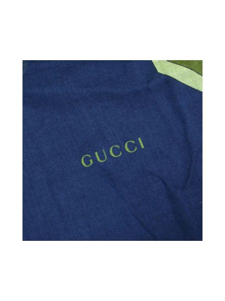Bufanda de seda Gucci Vintage azul